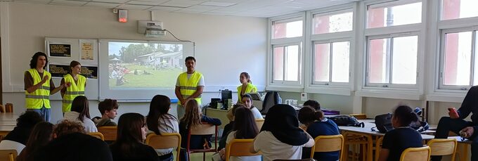 Présentation de la Vélolycée au forum des éco-délégués